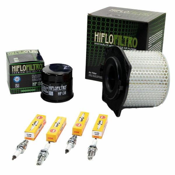 Wartung Set FüR Suzuki GSX 1100 F GV72 1988-1997 Luftfilter ÖLfilter ZüNdkerzen-image