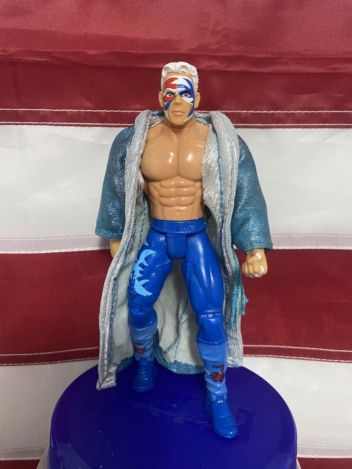 WCW Evolution of Sting Toybiz Marvel Wrestling Figure With Robe Rare WWE AEW