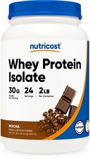 Nutricost Whey Protein Isolate Mocha 2LBS - Non GMO, Gluten Free