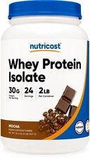 Nutricost Whey Protein Isolate (Mocha) 2LBS - Non GMO, Gluten Free