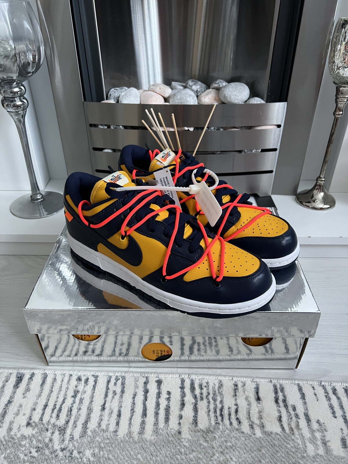 OFF WHITE X NIKE Nike x Offwhite Dunk Low ""Michigan"" UK8 5