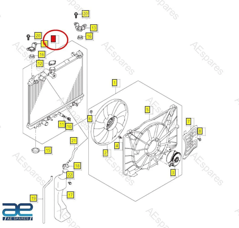 OEM 17700M68P00 Radiator Assembly Fits for Suzuki Swift Baleno ECs - Image 3 of 4
