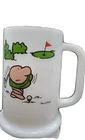 VTG 1977 ZIGGY COFFEE MUG WORLDS WORST GOLFER WHITE MILK GLASS TOM WILSON