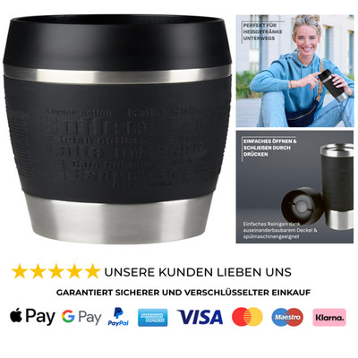 Thermobecher Doppelwandig 360 Grad Trinken Silikon Edelstahl