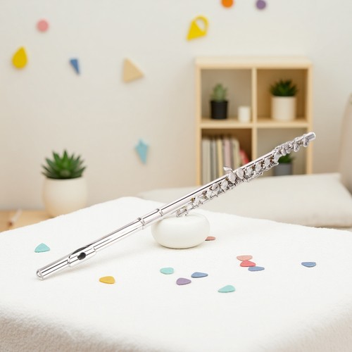 C Flute Beginner Kit - 16 Keys Closed Hole Nickel Plated Split E Hardshell Case - Picture 13 of 24