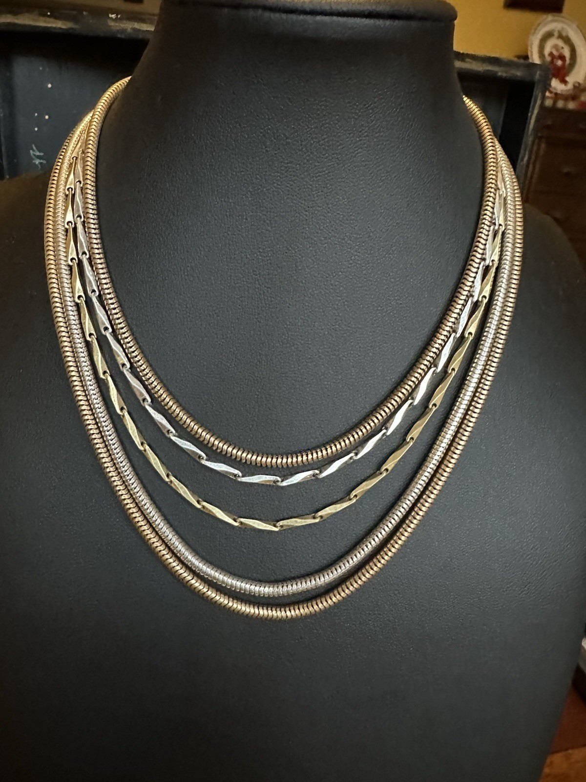 Stella & Dot Multi Strand Statement Necklace Mixe… - image 2