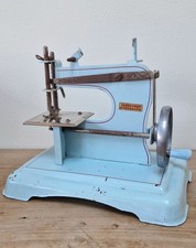 JOSSELYNE Machine à coudre mécanique ancienne métal bleu (jouet) 23 x 15 cm