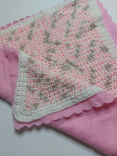 New Soft Preemie Handmade crocheted Baby Bassinet Cradle Receiving Blanket