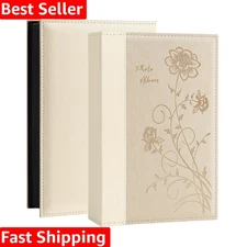 Extra Large 300 Pocket Photo Album - Elegant Leather Cover, Keeps Photos Safe