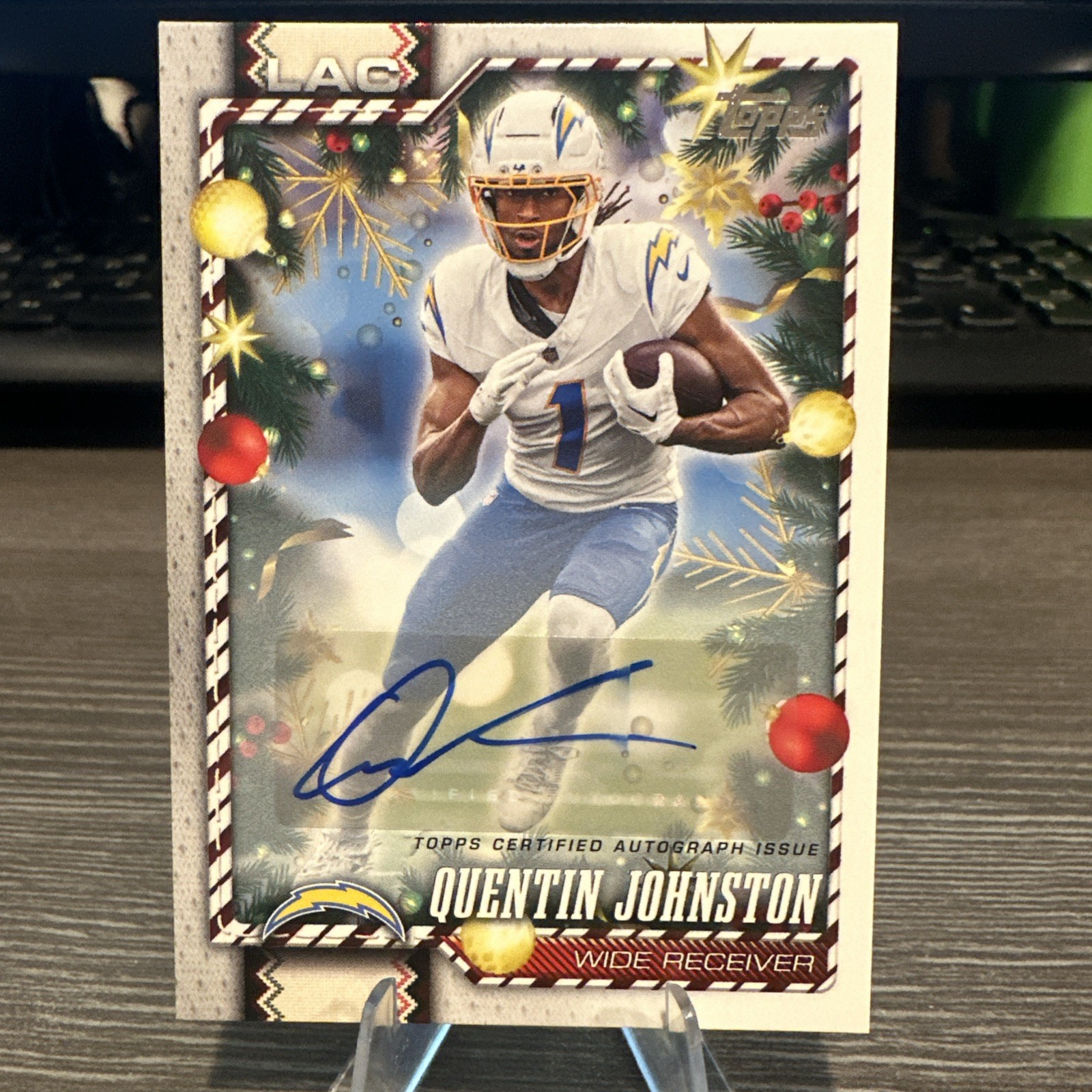 Topps Holiday 2026 Quentin Johnston Auto Insert #137 Los Angeles Chargers 🔥