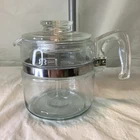 Vintage PYREX 7754 Glass 2-4 Cup Flameware Coffee Percolator Pot Complete
