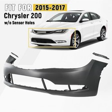 Primed Front Bumper Cover For 2015-2017 Chrysler 200 Wo Sensor Holes 1wz18tzzae