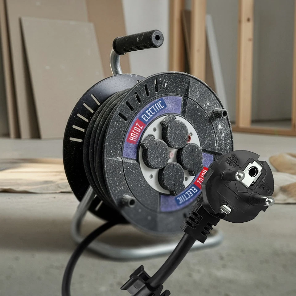 Kabeltrommel Verlängerungskabel Außen 20m 30m 40m Stromkabel 3x1,5  IP44 - Bild 2 von 4