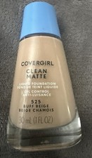 Covergirl Clean Matte Liquid Foundation Buff Beige 525 Oil Control 1 Oz Sealed