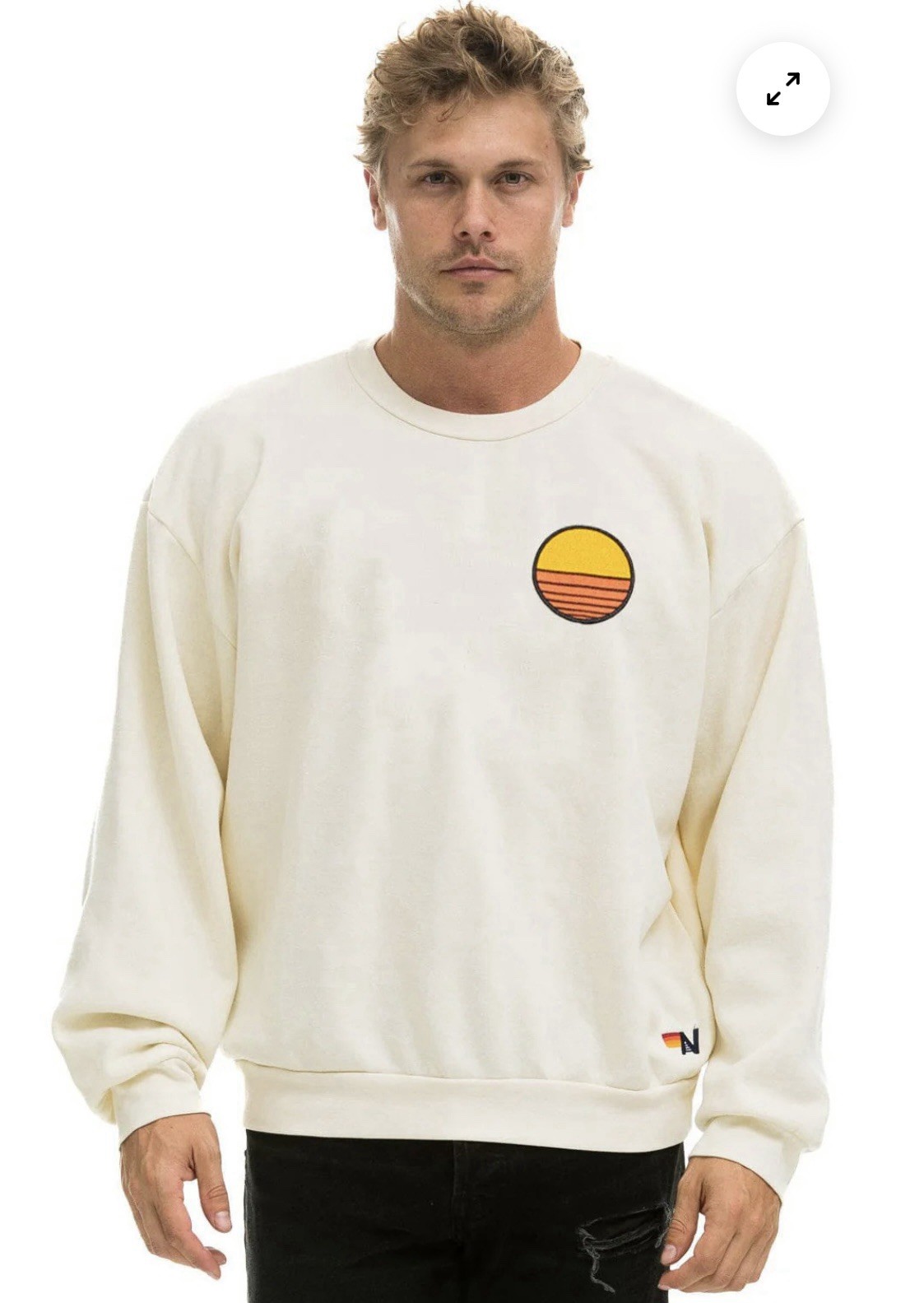 Aviator Nation Sunset Patch Oversized Relaxed Swe… - image 2