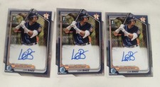 2024 Bowman Chrome Luis Baez Auto CPA-LB GC 3 Card Lot