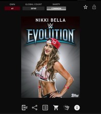 VIDEOGAME Topps WWE Slam 18 - EVOLUTION Black - NIKKI BELLA