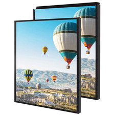 Podronale 24X32 Poster Frame Plexiglass Set Of 2 Black Snap Frames