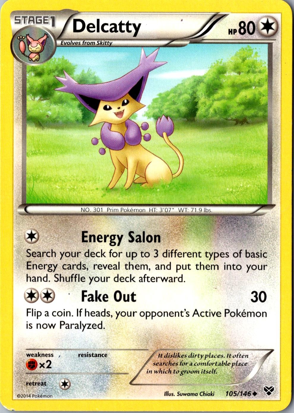 Delcatty 105/146 Uncommon XY Base Set LP Pokemon Card