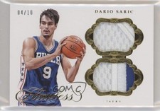 2016-17 Panini Flawless Dual Patch Gold 4/10 Dario Saric #DPT-DA Dual Patch 3d3