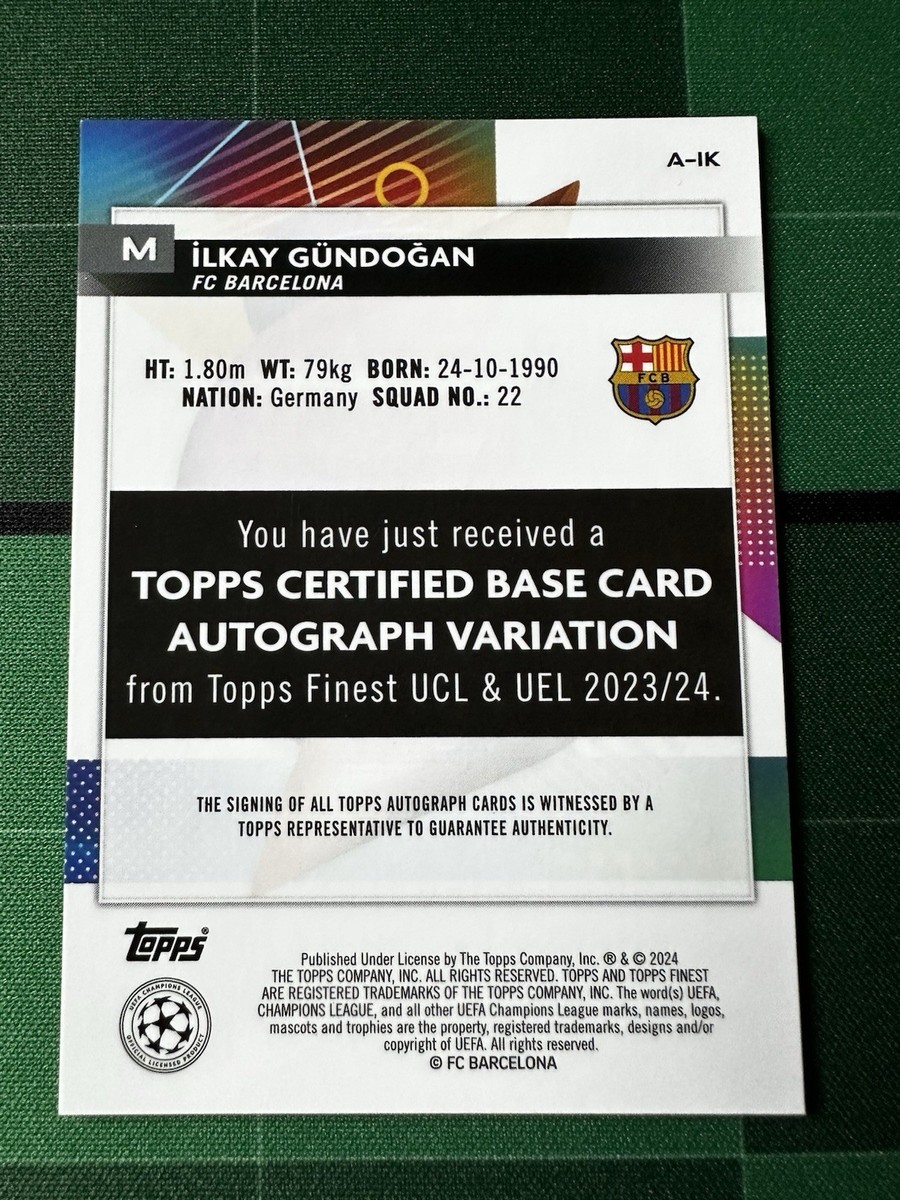 Autocollant Topps Euro 2024 - Ilkay Gündogan (Allemagne) - Version Green/VERT - Neuf