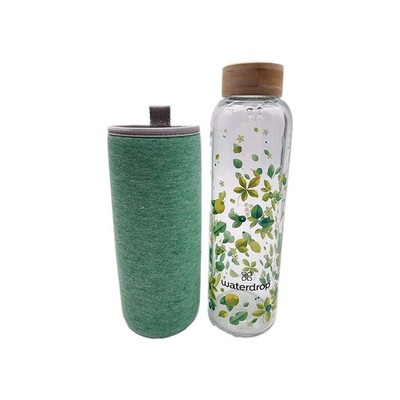 Waterdrop 600ml (20.2oz) Glass Water Bottle   Eco-Friendly, Reusable