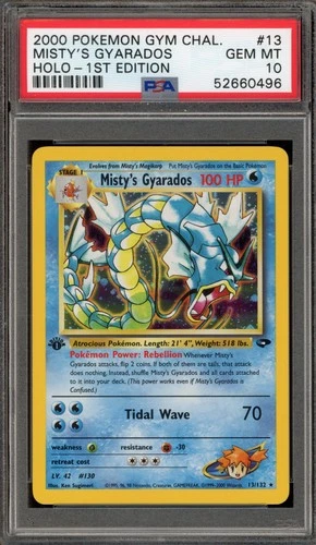 Pokemon Misty's Gyarados Gym Challenge 1st Edition Holo Rare #13 PSA 10 Gem Mint