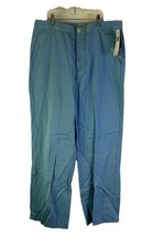 Deadstock Vintage 90s Womens 12 Cotton Canvas Wide Leg Chino Pants Preppy