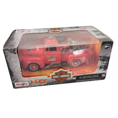 Harley-Davidson 1948 Ford Fire & 1936 El Knucklehead 1/24 Diecast