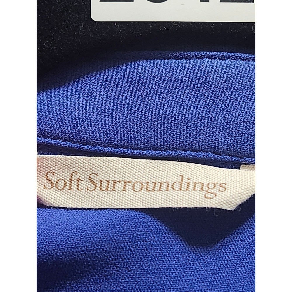 Soft Surroundings Blue Polyester Button Front Rol… - image 4