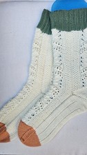 Woman hand knitted wool socks Handmade/high quality Italian wool