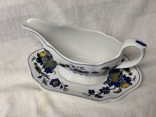 Spode Gravy Barca e Sottopiastra Separata Bluebird 8" Sottopiastra Asis - Foto 3 di 10