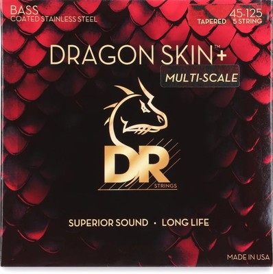 DR Strings Dragon Skin+ Coated Tapered Multi-scale 5-string Bass Guitar Strings
