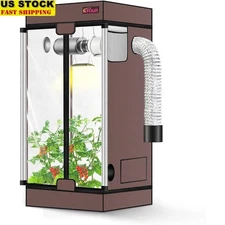 Reflective Hydroponics Grow Tent W/ Double Doors Easy Assembly Indoor Plant Kit