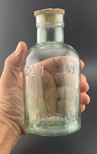 Antique Mellins Infants Food Embossed Bottle / Jar With Original Stopper