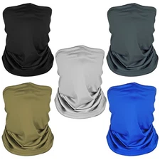 5 Pack Neck Gaiter Face Cover for UV Sun Protection, Dustproof Multicolor-1