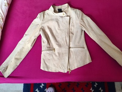 Schöne Wildlederjacke beige Größe 40 von B.C.