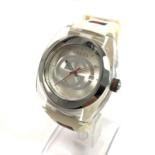 Gucci SYNC Sink Silver Tone Dial Quartz Watch 137.1 45mm From Japan 011 6328760 - image 2 of 4