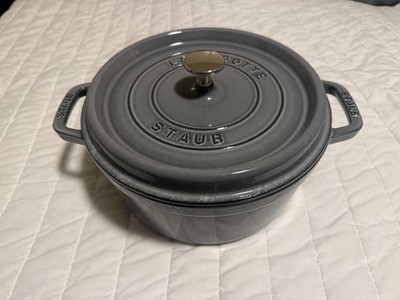 Staub Cast Iron 4 qt, Round, Dutch Oven, Graphite Grey