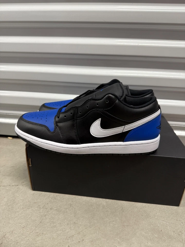 Tallas 11.5-14 Air Jordan 1 Puntera Real Negra Baja Foto 4 de 4