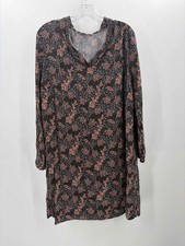 Pre-Owned Loft Black Size Large Knee Length Long Sleeve Dress