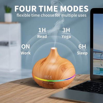 500ML Ultraschall Luftbefeuchter Aroma Diffuser Diffusor Humidifier 7 LED Licht