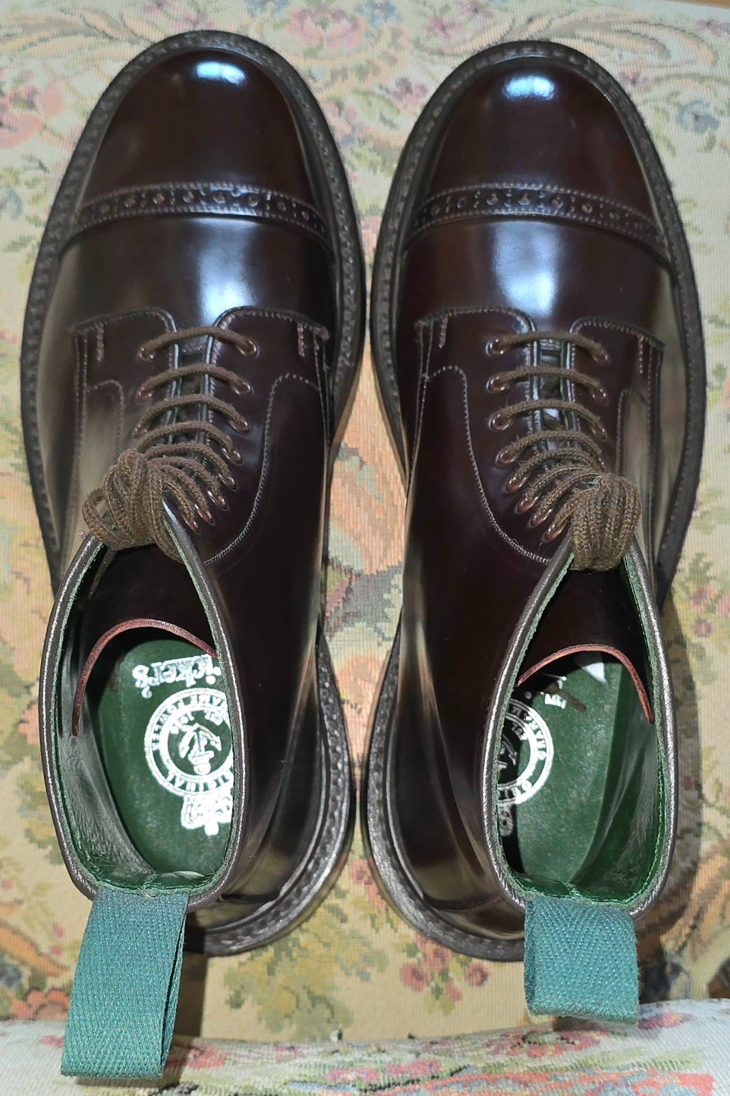 Tricker's Brown Shell Cordovan Cap Toe Work Field Dress Boots US 10 UK 9 image 8