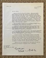 RARE! ARCTIC EXPLORER ' UMBERTO NOBILE ' AUTOGRAPHED TYPED LETTER ROME OCT. 1975
