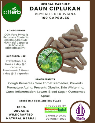 [idHerb] 100-800 Kapseln Kapstachelbeere Physalis Peruviana Bio WildCrafted