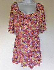 Roman Womens Floral Tunic Blouse Plus Size 20 