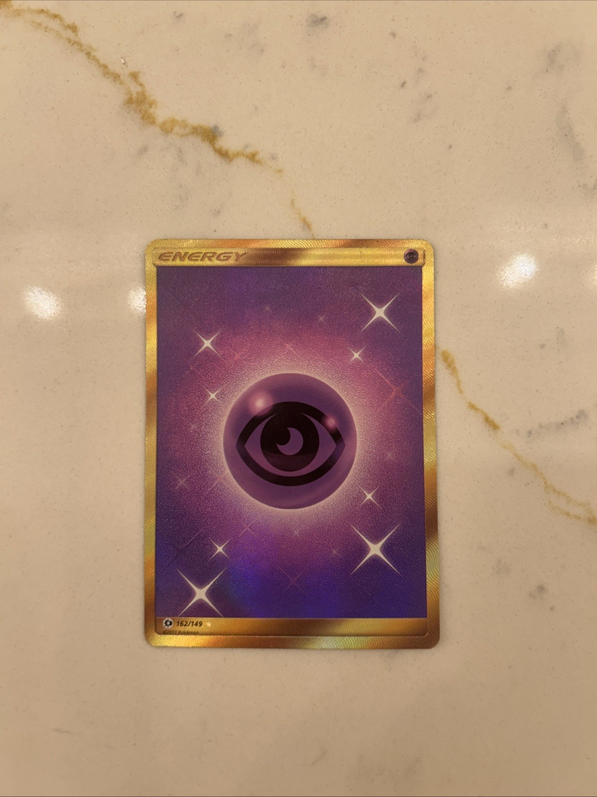 Pokemon TCG Gold Psychic Energy 162/149 Secret Rare Holo Sun & Moon Base NM