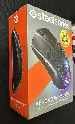 SteelSeries Aerox 3 Ultra Lightweight Wireless Optical Gaming Mouse Black 62612