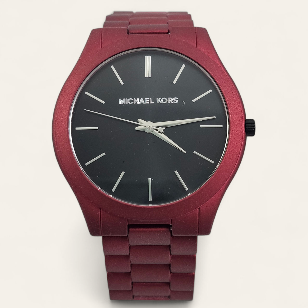 NEW Michael Kors Slim Runway Red & Black Watch MK8712 NWT Unisex