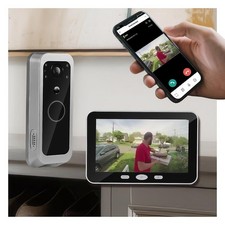 Wireless Doorbell Camera No Subscription with Monitor, 2K HDR Local SD Card S...